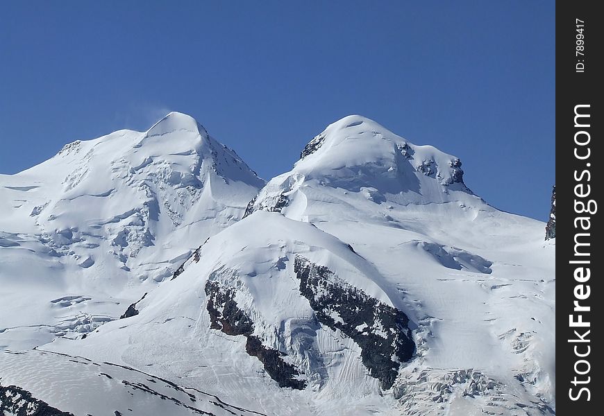 Massif Monte Rosa from Gornergrat. Massif Monte Rosa from Gornergrat