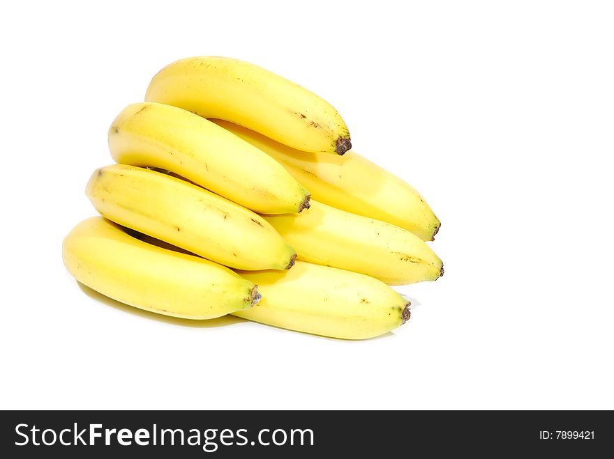 Banana bunch isolated on white. Banana bunch isolated on white