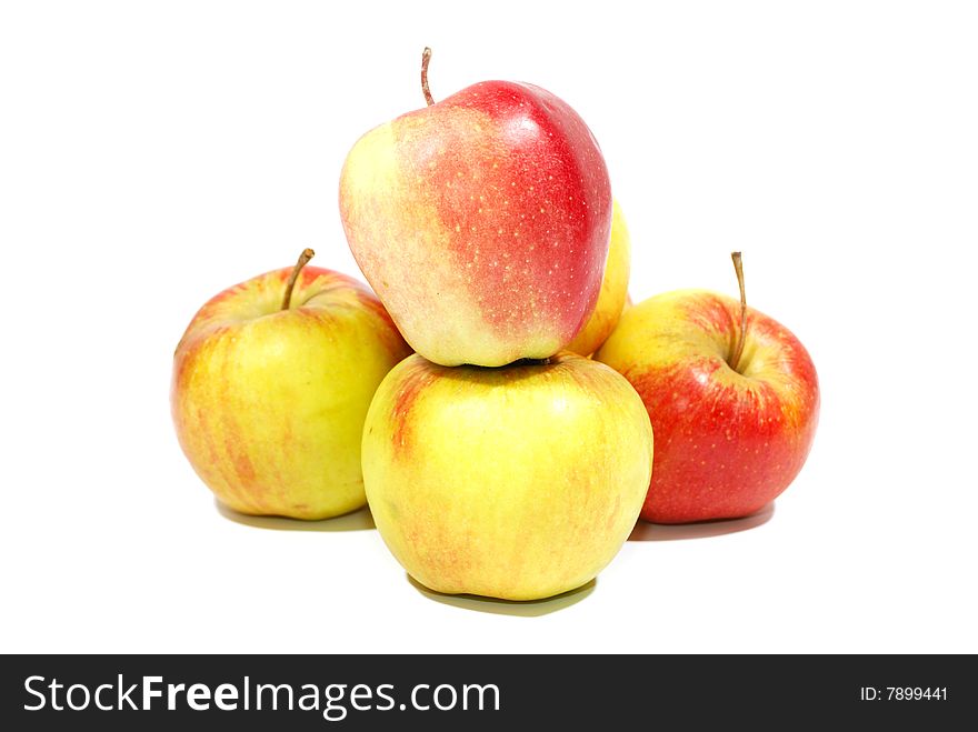 Some apples on white background. Some apples on white background