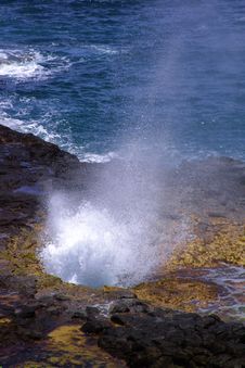 Spouting Horn And Rainbow Royalty Free Stock Photo Spouting Horn And Rainbow Royalty Free Stock Photo