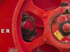 Bright Red Steel Crank Wheel Stock Image Bright Red Steel Crank Wheel Stock Image