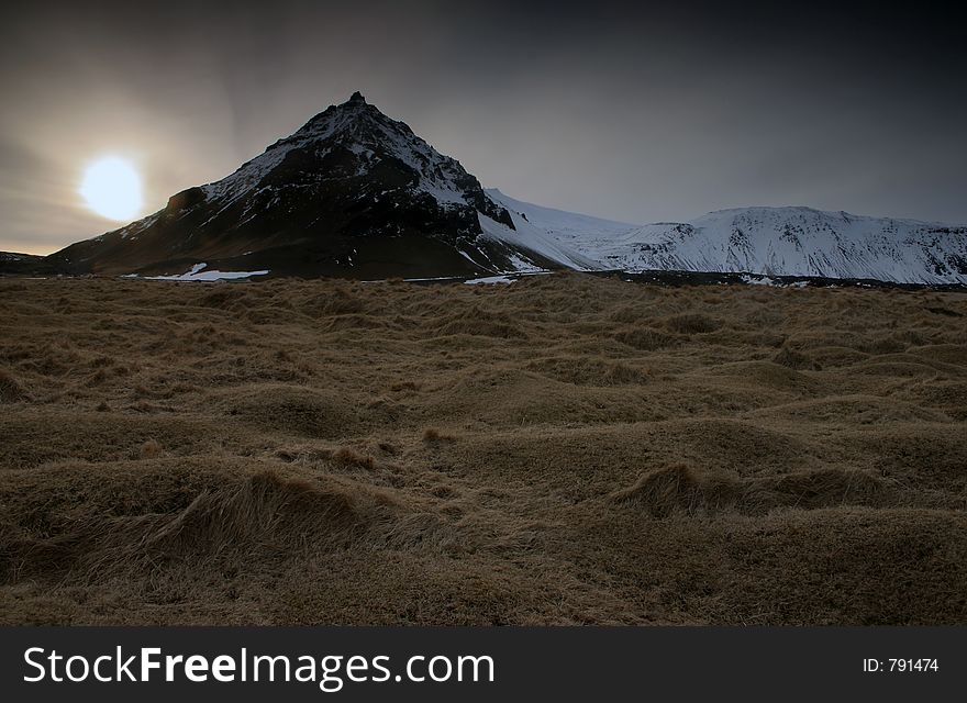 Snaefells volcano in Iceland