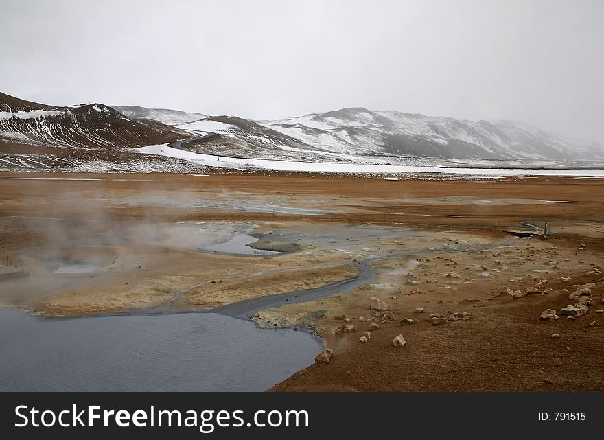 Geothermal field in Iceland. Geothermal field in Iceland