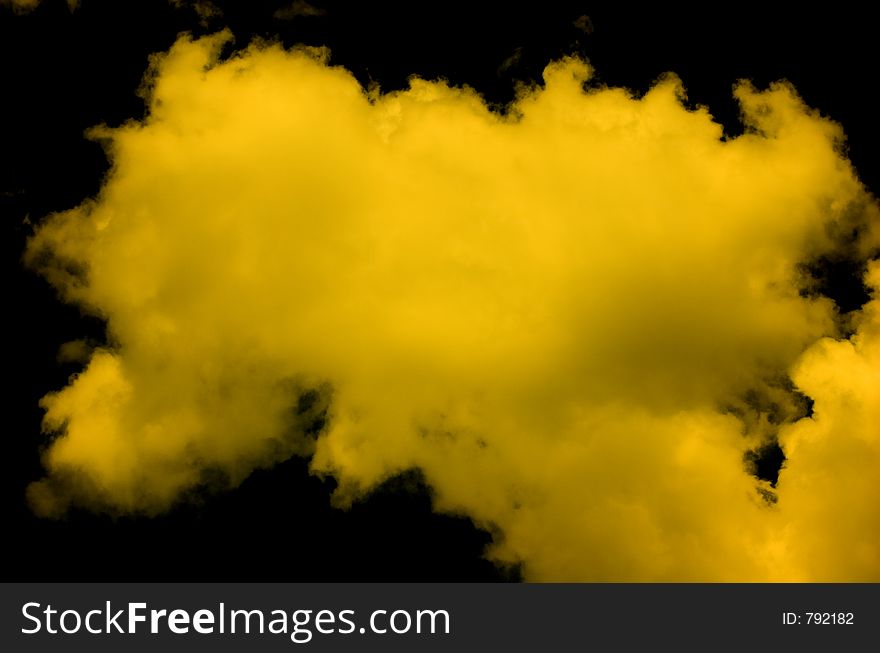 Gold cloud isolated. Gold cloud isolated