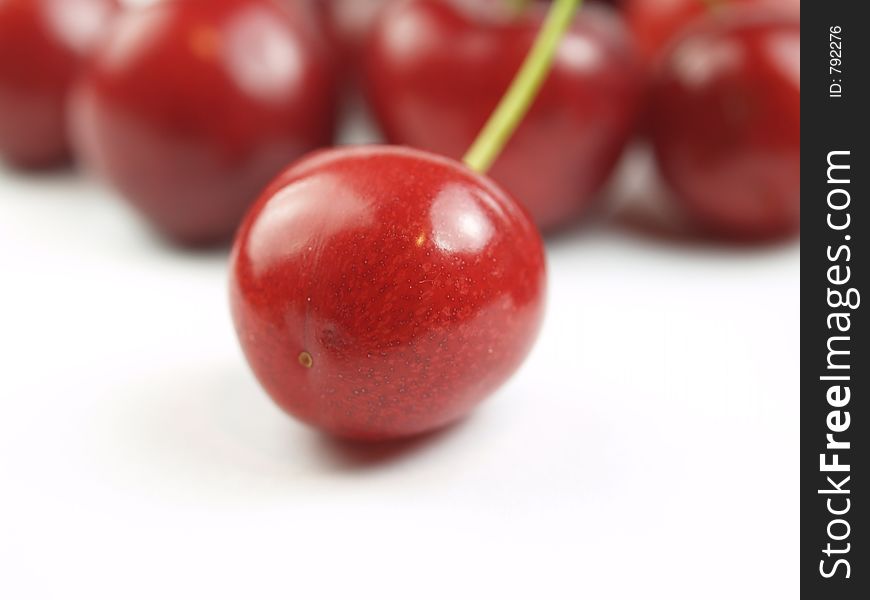 Cherries on a white background. Cherries on a white background