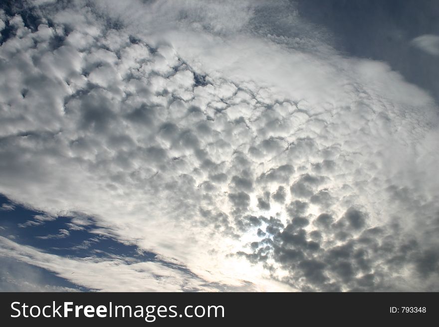 Clouds backlit by the sun. Clouds backlit by the sun.