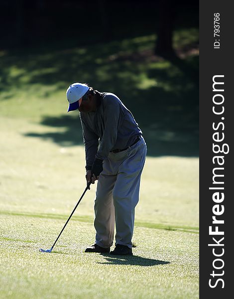 Golfer in field