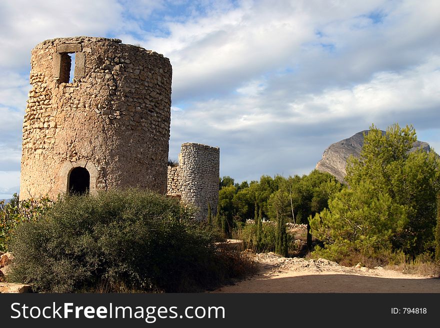 Spanish Ruins in rural landscape