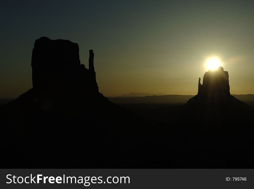 Early morning in Monument Valley. Early morning in Monument Valley