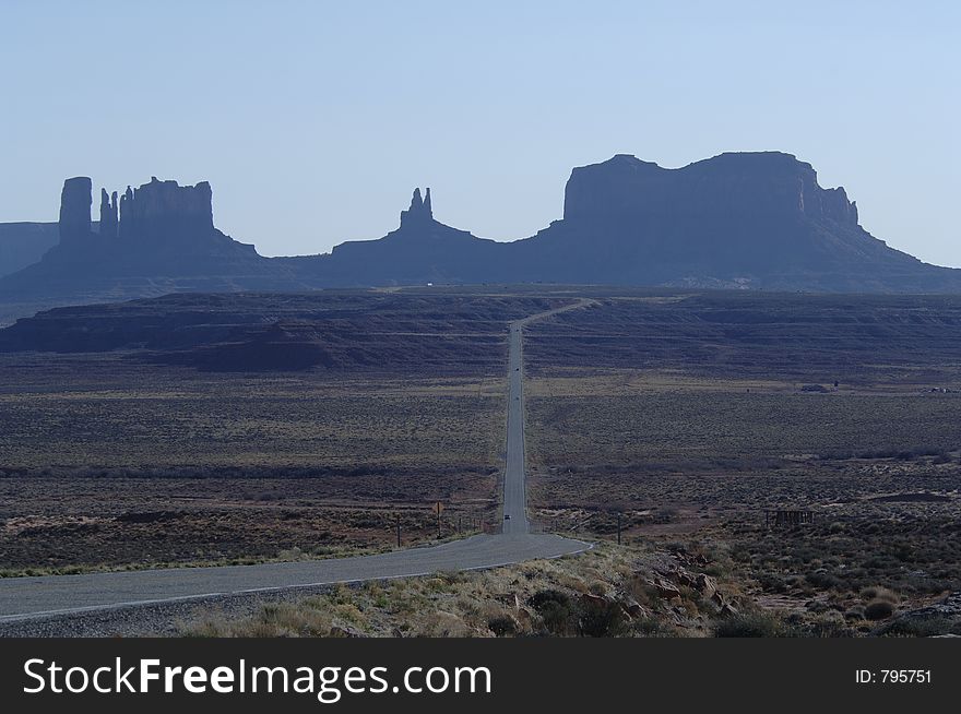 From the north looking to Monument Valley. From the north looking to Monument Valley