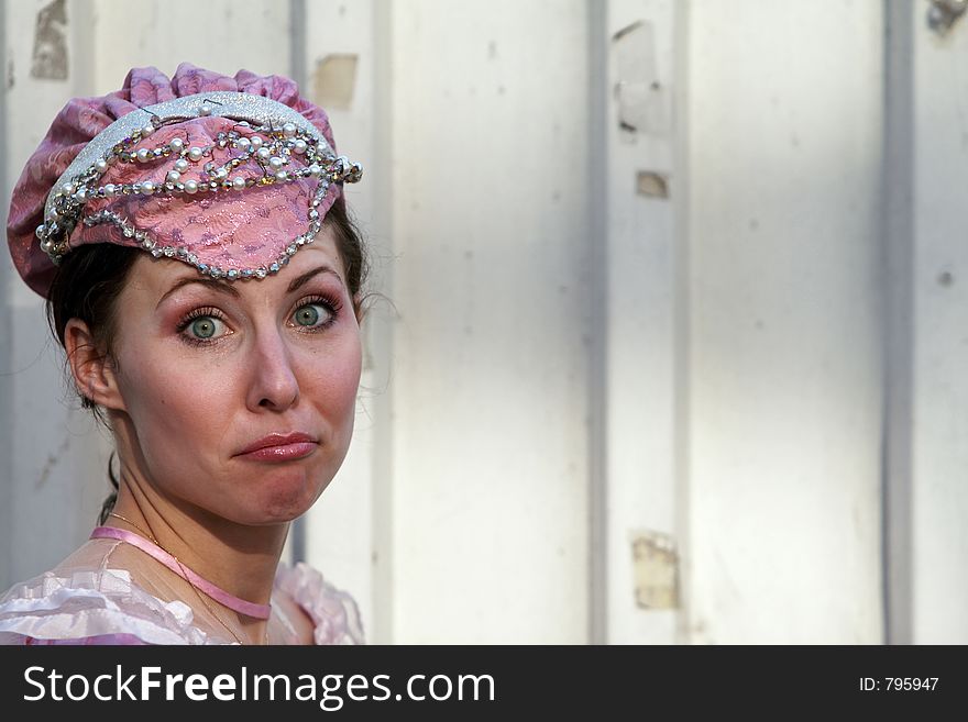 Girl in princess -like dress