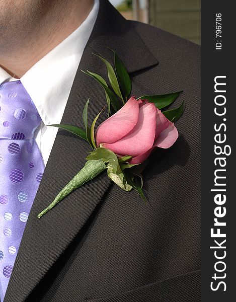 A Wedding Buttonhole Rose