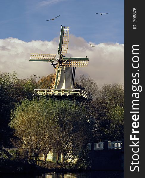 An old dutch windmill. An old dutch windmill