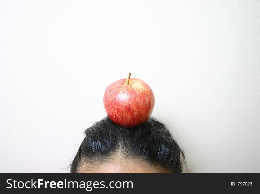 An apple on the head. An apple on the head