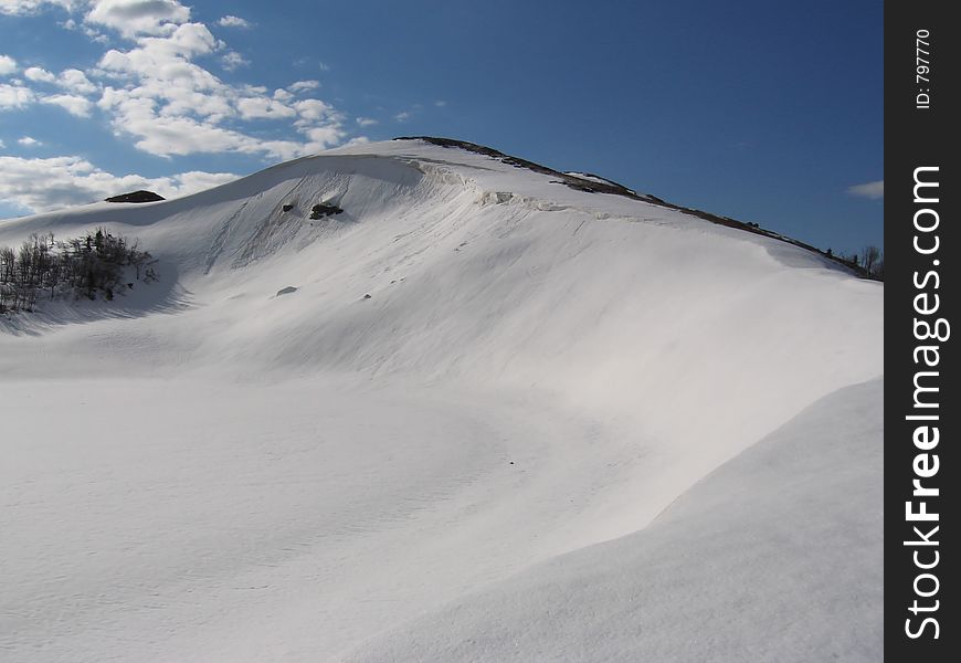 Caucasus Lake Huko on the winter. Caucasus Lake Huko on the winter