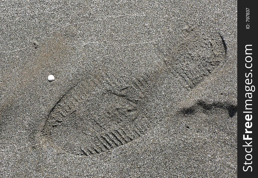 Footprint on sands