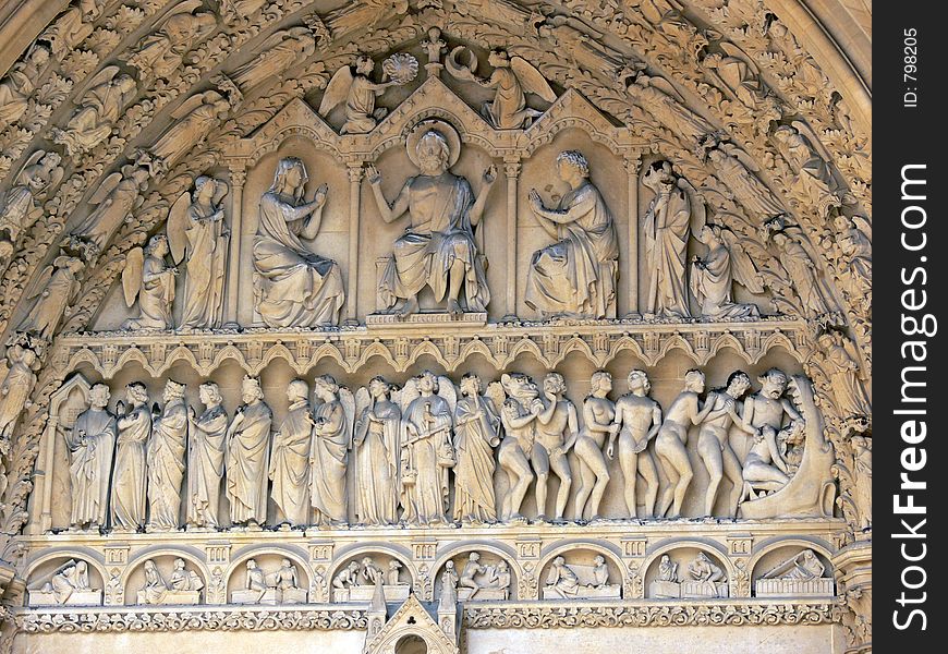 Front entrance portal of the Metz cathedral