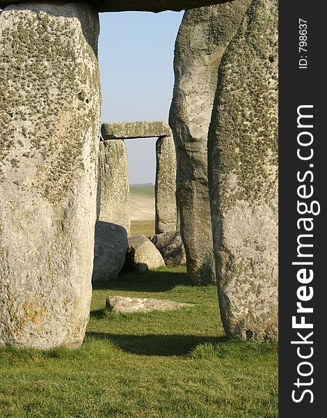 Standing stones at Stonehenge, prehistoric site. Standing stones at Stonehenge, prehistoric site