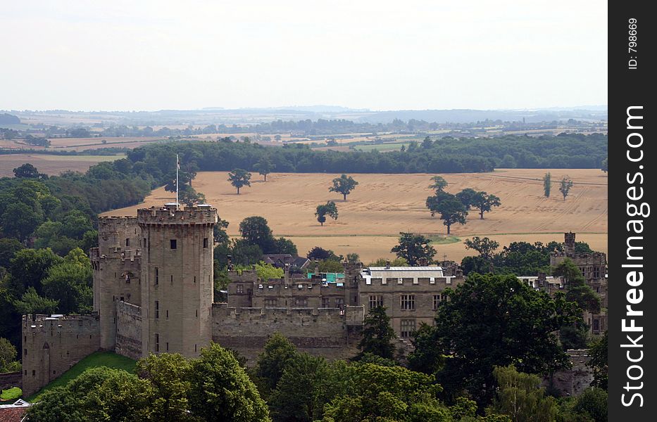 Historic castle set in farmland and countryside