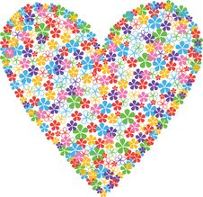 Floral Heart Isolate Royalty Free Stock Photo Floral Heart Isolate Royalty Free Stock Photo