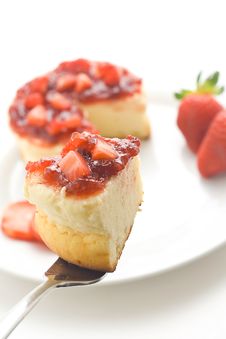 Cheesecake With Fresh Strawberries Stock Photos Cheesecake With Fresh Strawberries Stock Photos