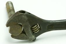 Crescent Wrench And Bolt Stock Photos