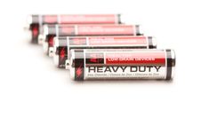Batteries On White Stock Image Batteries On White Stock Image