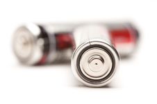Batteries On White Royalty Free Stock Photos Batteries On White Royalty Free Stock Photos