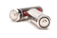 Batteries On White Stock Image Batteries On White Stock Image