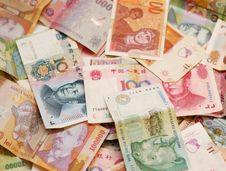 A Collection Of Various Currencies Royalty Free Stock Images