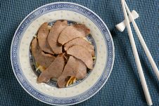 Boiled Beef Slices With Vegetables Royalty Free Stock Photos