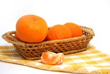 Mandarins In A Basket Stock Photography Mandarins In A Basket Stock Photography