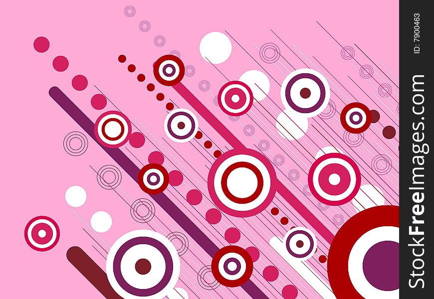 Abstract vector pink circle background