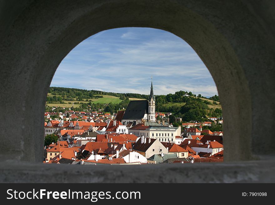 View of Cesky Krumlov from the Castle