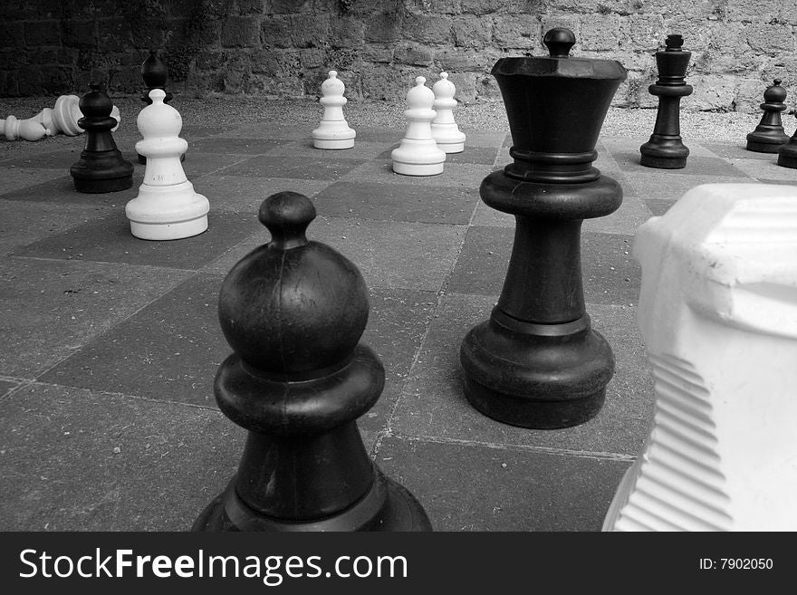Big outdoor chess in swiss