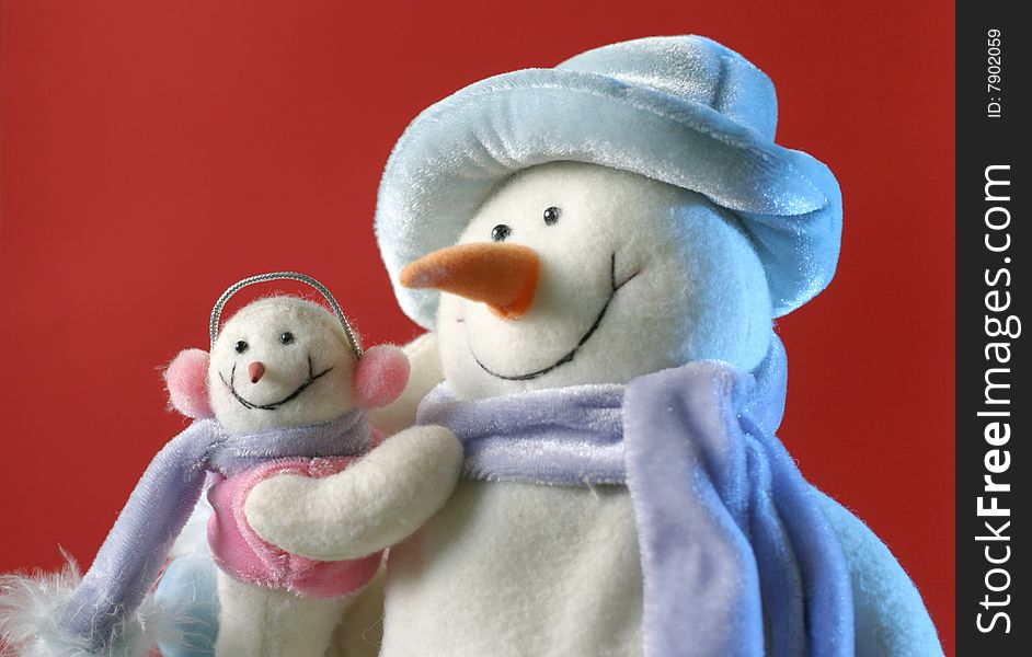 Snowman With His Baby