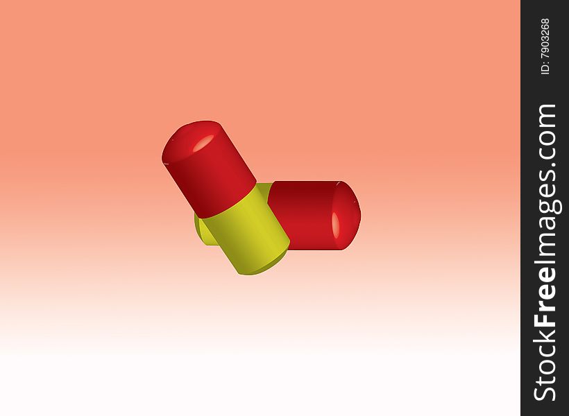 Capsule for pharmaceutical, representing medical. Capsule for pharmaceutical, representing medical