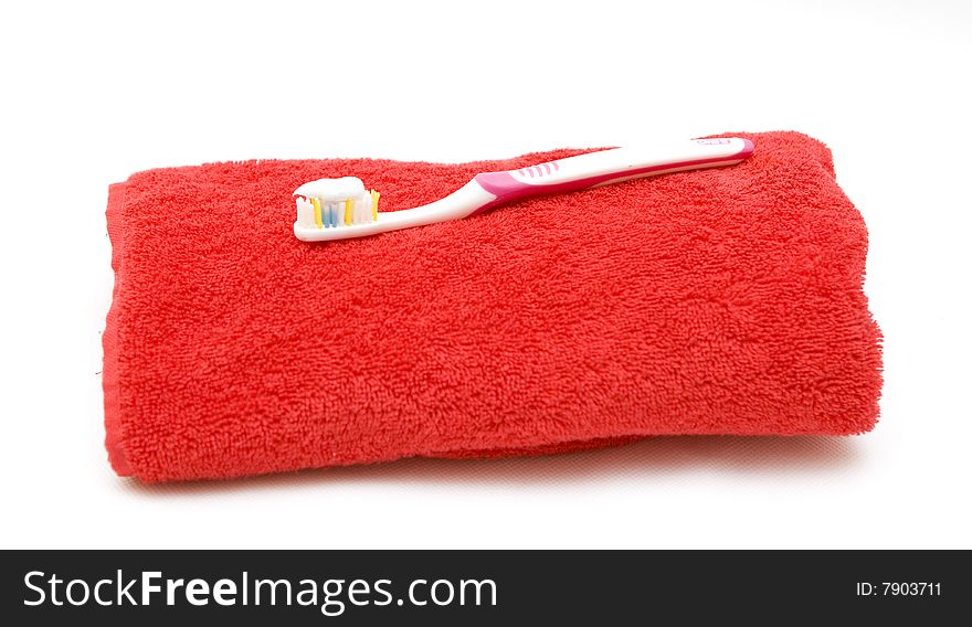 Toothbrush on a white background