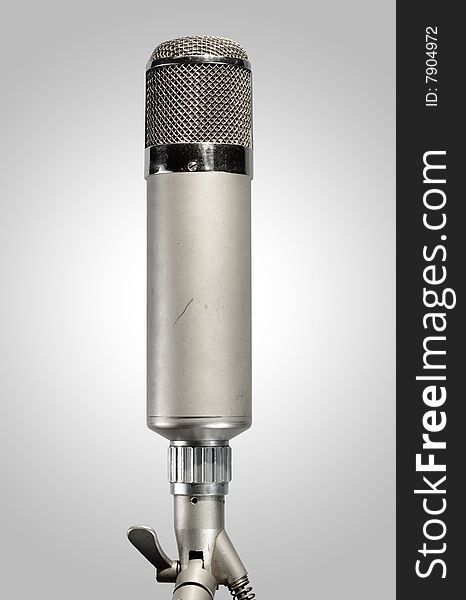 Hi-end vocal microphone. Note to designers: microphone usually used suspended from above, upside down. Hi-end vocal microphone. Note to designers: microphone usually used suspended from above, upside down.