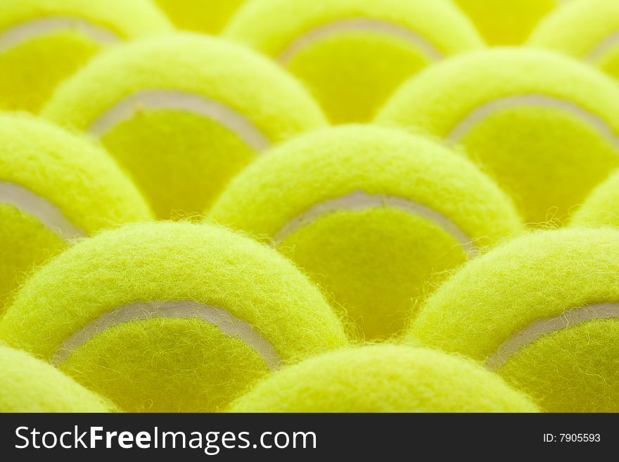 Group Of Tennis Balls