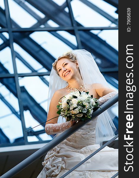 Bride under the glass ceiling. Bride under the glass ceiling