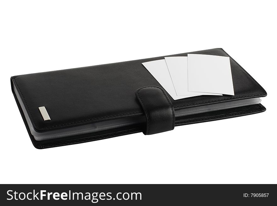 Black Leather Case For Business Cards