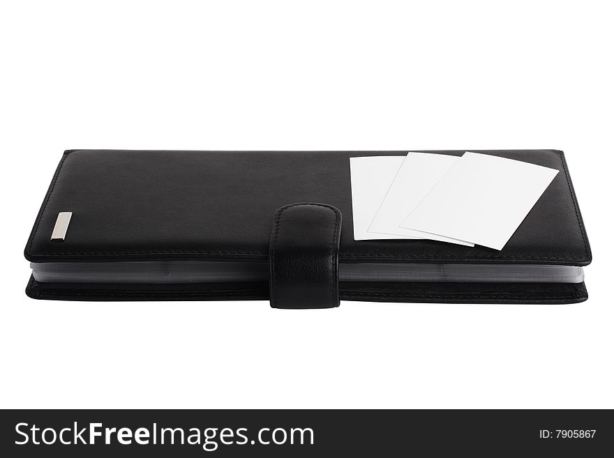 Black Leather Case For Business Cards