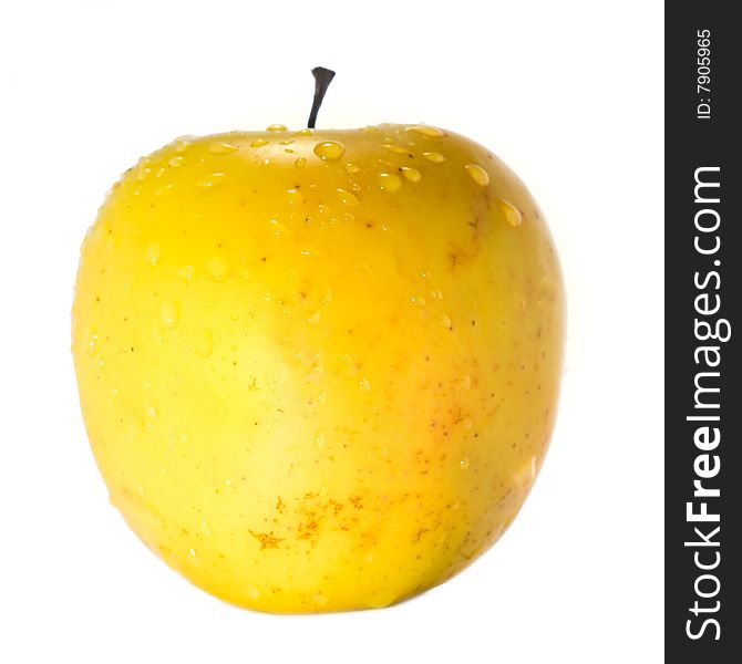 Stock photo: nature theme: an image of a big yellow apple