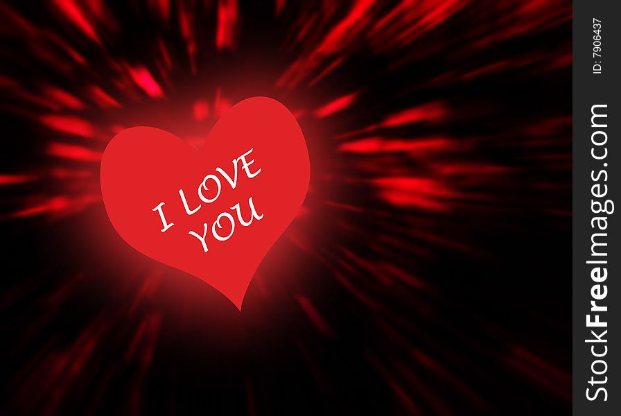 Close-up of glowing valentine heart over zoom background. Close-up of glowing valentine heart over zoom background