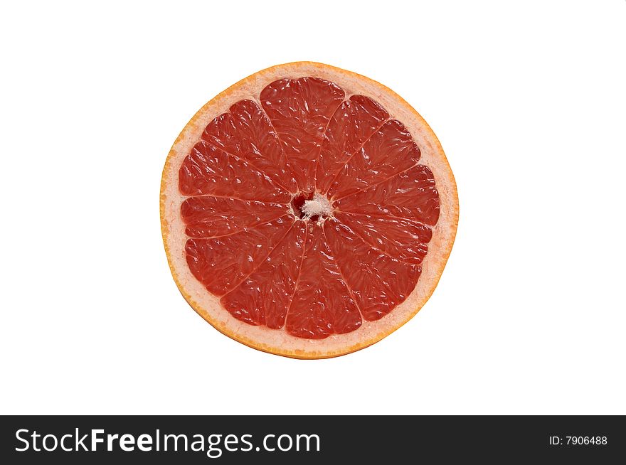 Grapefruit On A White Background.