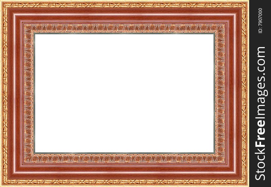 A picture frame on a white