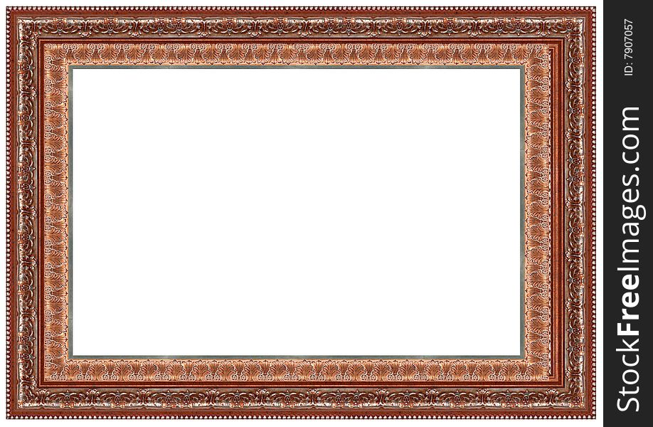 A picture frame on a white