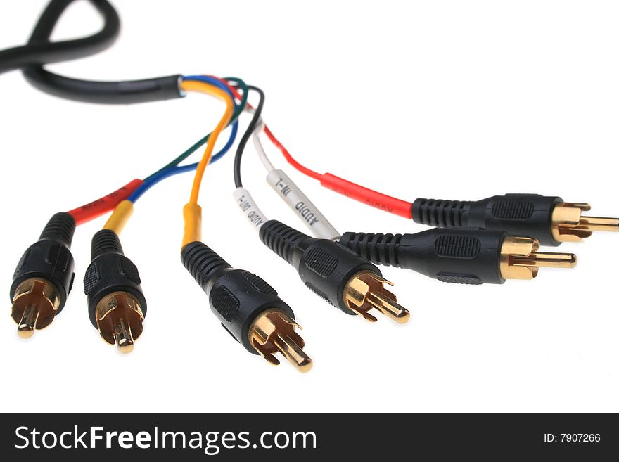 Component cable, isolated on a white background