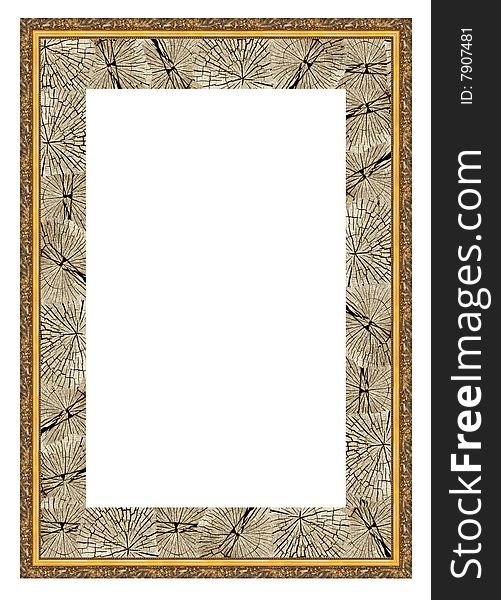 A picture frame on a white